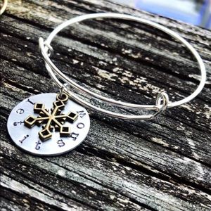 Made to order! Hand stamped bangle